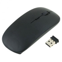 Бездротова миша тонка Mouse Wireless DPI-G132 2.4G для ноутбука/ПК, живлення від батарейок Чорна