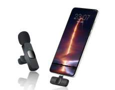 Мікрофон бездротовий петличний для смартфона з Type-C K8/Петличка на одяг із прищіпкою Lightning/Type-C