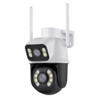 Вулична камера відеоспостереження Q25 Wi-Fi PTZ IP з LED-підсвіткою і датчиком руху 6MP Camera APP