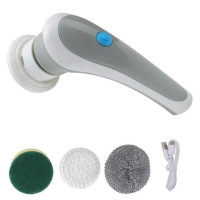 Щітка акумуляторна для миття посуду з 3 насадками Electric Cleaning Brush/ Електрична щітка для чищення