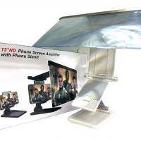 3D Збільшувач екрана телефона F12 12" з підставкою Screen Magnifier ART-5071 для смартфонів чорний