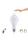 LED-лампочка E27 на 9 Вт із датчиком руху й освітленості, кут 120°, біле світло, автоматичне вмикання