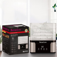 Дегідратор Silver Love RB-912 електричний для сушіння фруктів і овочів 5 рівнів
