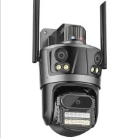 Камера відеоспостереження Icsee XM77 IP Wi-Fi з потрійним об'єктивом та інтелектуальним керуванням