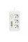 Мережевий фільтр Power Socket F09U з подовжувачем 2 м, 3 розетки, 4 USB і Type-C роз'єми, чорний/білий