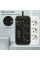 Мережевий фільтр Power Socket F09U з подовжувачем 2 м, 3 розетки, 4 USB і Type-C роз'єми, чорний/білий