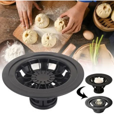 Пристрій Khinkali Maker для формування хінкалі та пельменів, компактний ручний апарат, чорний пластик