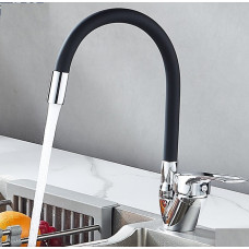 Кухонний змішувач Rubineta Flexy 33 BK гнучкий чорний AND HA-181
