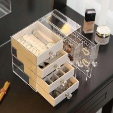 Органайзер для прикрас Makeup Box XL-1831 багаторівнева скринька з шухлядами та секціями