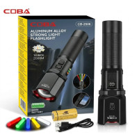 Ручний ліхтарик Coba CB-2506 акумуляторний LED із 5 режимами світіння USB компактний кишеньковий світильник