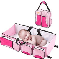 Сумка-переноска для немовлят Baby Room, складана дорожнє ліжечко-трансформер для дітей від 0 до 12 місяців, синя