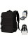 Розширюваний рюкзак Quentin для ноутбука, чорний діловий рюкзак з USB-портом і кріпленням на валізу