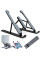 Регульована складана підставка Laptop Stand для ноутбука 10–17,3″, 6 рівнів висоти, чорна